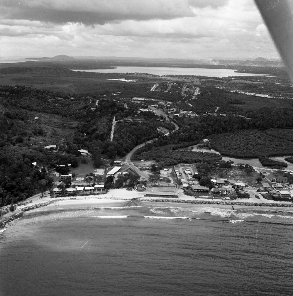 Aerial View, Main Beach, Noosa Heads, 27 November 1970 Heritage Noosa
